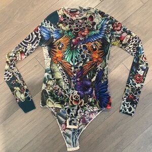 DSQUARED2 Multicolor Printed Bodysuit